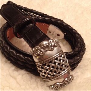 Brighton Black Leather Belt